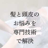 専門家が髪と頭皮のお悩み解決